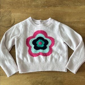 Jacadi Pink Kids Sweater with Floral Design